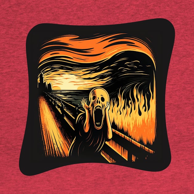 Handsome illustration of The Scream by Edvard Munch by KOTYA